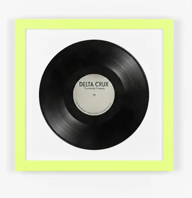 Image de K-Möbel Set de 2 cadres pour disques vinyles Vert 40x40cm avec passe-partout blanc -  Germany - Cadres en bois véritable pour le vinyle