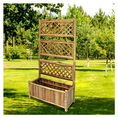 Produktbild von Hochbeet mit Rankgitter aus Bambus 70 cm