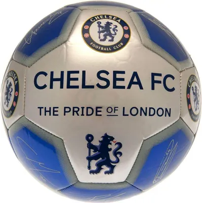Obrázek produktu pro Chelsea FC - Fotbalový míč s podpisy SG29128 (5) (modrá/stříbrná)