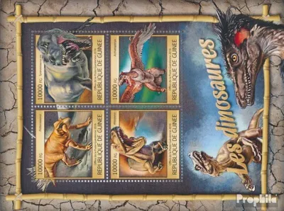 Produktbild von Briefmarken Guinea 2016 Mi 11796-11799 Kleinbogen (kompl. Ausgabe) postfrisch Dinosaurier