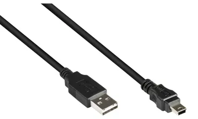 Obrázek produktu pro Alcasa USB 2.0 A/mini, 1m, 1 m, USB A, Mini-USB A, USB 2.0, Samec/samec, Černá