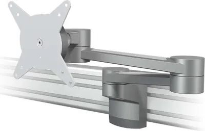 Produktbild von Dataflex Viewlite Monitorarm - Schiene 422, 75 x 75 mm, 100 x 100 mm, 90 - -55°, -180 - 180°, Aluminium, Silber