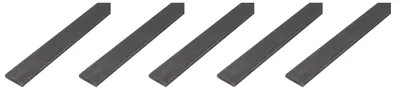 Produktbild von Alberts 5 x Flachstange, Stahl roh, 10 x 4 mm, Länge 1 m