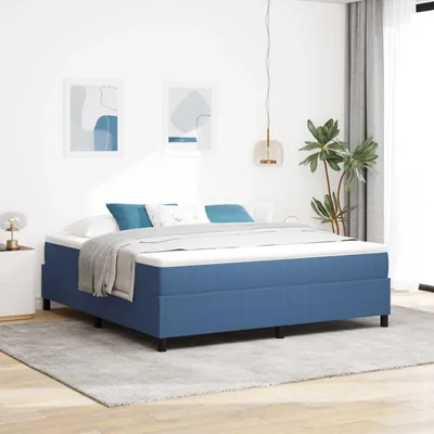 Obrázok produktu pre vidaXL Platforma posteľový rám Modrá 180 x 200 cm Manšestr