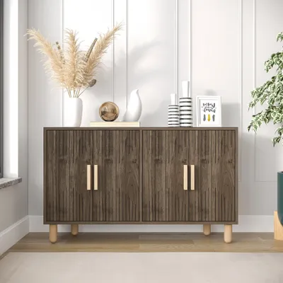 Produktbild von Skye Decor, Roger - Walnut, Konsole, 100 % Melaminbeschichtete Spanplatten, Nussbaum, 120 x 29,6 x 73,6 cm