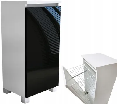 Produktbild von Kommode für das Badezimmer mit Wäschekorb 40 cm