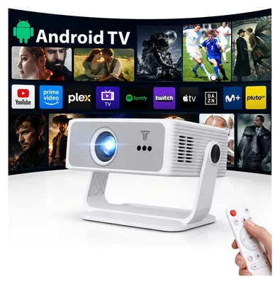 Obrázok produktu pre Prenosný projektor, 450 lúmenov (ANSI) - WiFi 6, Android TV - rozlíšenie 3840 x 2160 - LED