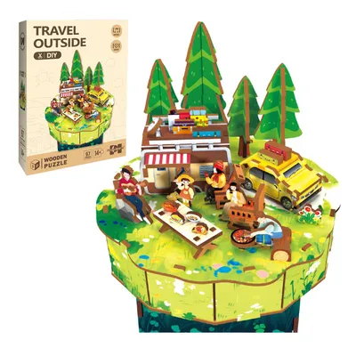Produktbild von 3D-Puzzle 3D Puzzle Holz Musikbox und Musik Holzpuzzle Modellkits für Erwachsene