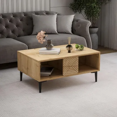 Obrázok produktu pre Skye Decor, Felix - Sapphire Oak, konferenčný stolík, safírový dub, 100 % MELAMÍNOVÁ DOSKA, 90 x 60 x 40,6 cm