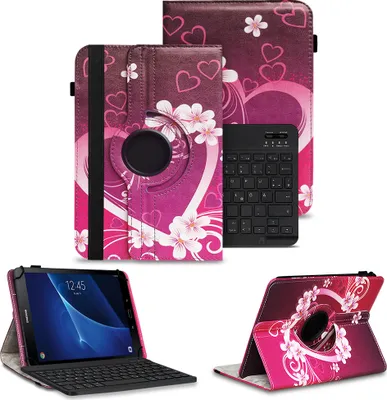 Produktbild von Schutzhülle Samsung Galaxy Tab A6 10.1 2016 Hülle Tablet Tasche QWERTZ TastaturFarben:Motiv 2