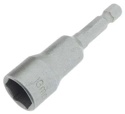 A single silver-colored socket adapter is shown against a white background.