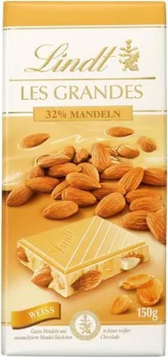 Produktbild von Lindt Les Grandes 32% Mandeln Weiße Schokolade Tafel 150g