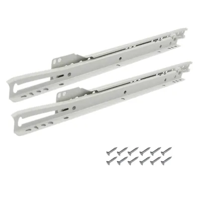 Image de YALION® 1 paire de glissières de tiroir 500 mm – coulisse à billes à sortie partielle en acier, rails de guidage de 20 mm pour montage latéral, charge maximale 20 kg