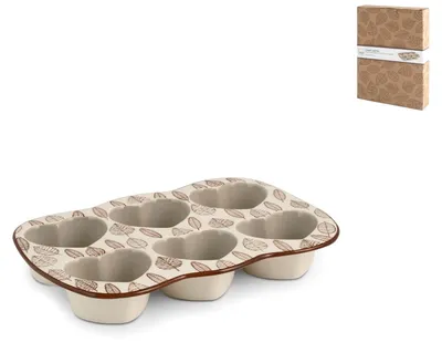 Produktbild von H&h Muffinform in Herzform, Steingut, 6-teilig