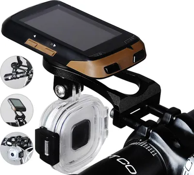 Obrázok produktu pre Držiak na počítač na bicykli Elprico, robustný nastaviteľný držiak GPS pre Cateye Bryton (čierny)