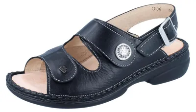 Produktbild von FINN COMFORT FinnStretch Isera Damen Sandale schwarz Glattleder - Größe: 38