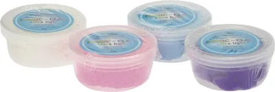 Produktbild von Glorex Magic-Clay ultra-light 4 x 40 g weiß hellblau rosa violett