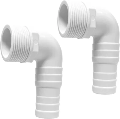 Imagen del producto de Accesorios para piscinas, codo de 90 grados, diámetro de 32/38 mm, rosca exterior de 11/2 pulgadas, para instalaciones de piscinas