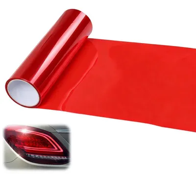 Produktbild von Tönungsfolie Auto Rot Transparent Selbstklebend 120x30cm für Scheinwerfer & Rückleuchten
