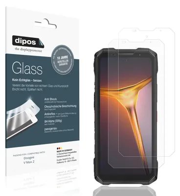 Produktbild von 2x Schutzfolie für Doogee V Max 2 matt - Anti-Shock 9H Folie dipos Glass Kunststoffglas