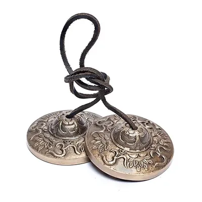 Immagine prodotto di Tingshas Ohm con loto - 260 g; 7 cm