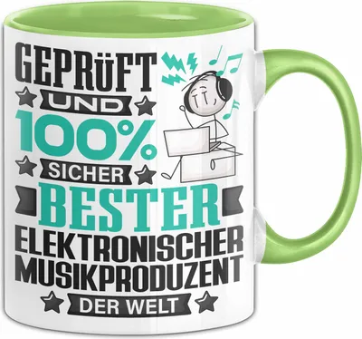 Produktbild von ElektronischerMusikproduzent Geschenk Lustiger Spruch für ElektronischerMusikproduzent Geschenkidee Bester ElektronischerMusikproduzent Der Welt (Grün)