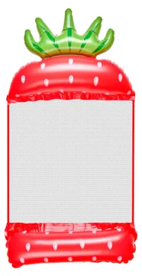 Produktbild von Aufblasbare Liege für den Strand, Wasserhocker, Liegestuhl, Stuhl, Schwimmstuhl, Pool, Erdbeere