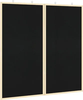 Obrázok produktu pre vidaXL Informačná tabuľa Čierna 80 x 80 x 1,4 cm Masívne drevo Borovica