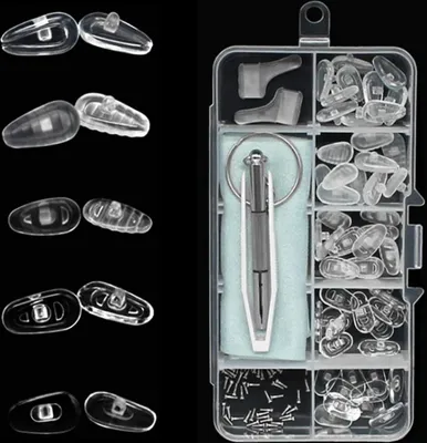 Produktbild von 25 Paar Brille Nasenpads Silikon, Rutschfeste Nasenpad Brillenpads