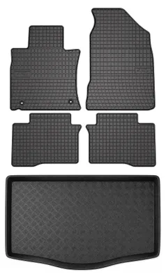 Produktbild von Gummimatten + Kofferraumwanne für SsangYong Tivoli 2024- (variabler Ladeboden) – Schwarz, passgenau – Wielganizator SolidPRO