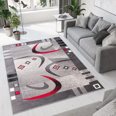 Immagine prodotto di Tappeto Tapiso DREAM, moderno, crema, grigio, rosso, per soggiorno, 160 x 230 cm