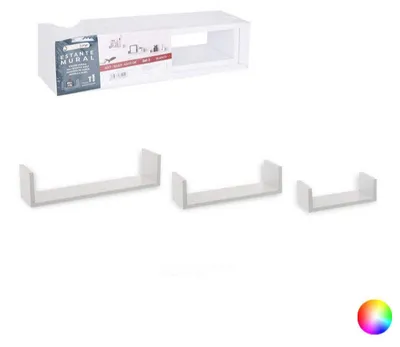 Wandregal mit 1 Haken, 19x1x12 cm, modern, mehrfarbig