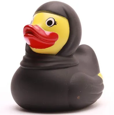 Produktbild von Badeente Hijab Vinyl 9 cm Quietscheente