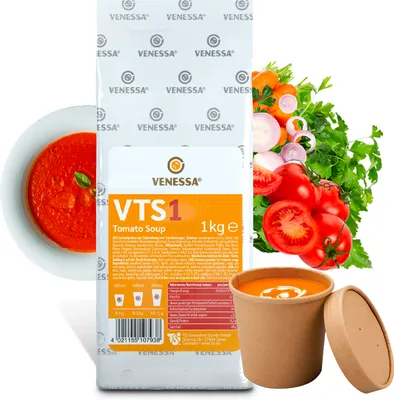 Produktbild von VENESSA VTS 1 Cremige Tomatensuppe 1kg für Vending Suppenautomat - Fruchtig Vegetarisch Instant Automatensuppe italienischer Art
