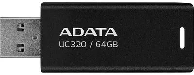 Produktbild von ADATA UC320, 64 GB, USB Typ-A, 3.2 Gen 1 (3.1 Gen 1), Ohne Deckel, 6,5 g, Schwarz