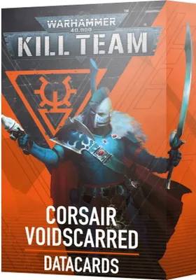 Produktbild von Warhammer 40.000 Kill Team Corsair Voidscarred Datacards Englisch