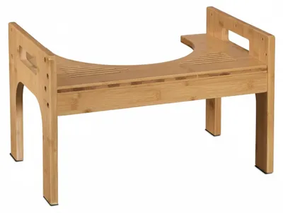 Produktbild von Relaxdays Toilettenhocker, Stuhlgang Unterstützung, WC Hocker für Erwachsene, Bambus, HxBxT 28,5 x 45,5 x 28,5 cm, natur