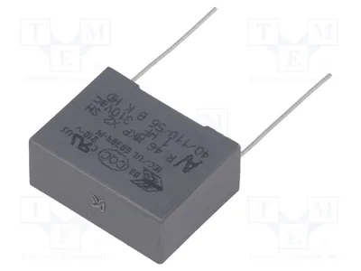 Obrázok produktu pre 5 kondenzátorov: 22,5 mm, 1 µF, 10 %, 26,5 x 11 x 20 mm, typ R463N410050N1K, kondenzátory X2/Y2, typ X2