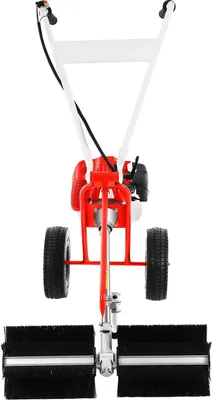 Produktbild von Benzin Rasenkehrmaschine - Handgeführter Kehrbesen - 43cc 1,7 PS Motor - 60 cm Arbeitsbreite - Luftgekühlter 2-Takt - Radlast 136 kg
