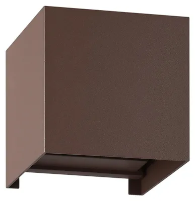 Immagine prodotto di Applique Esterno Contemporanea Calpino 3 Alluminio Ruggine Vetro Bianco Led