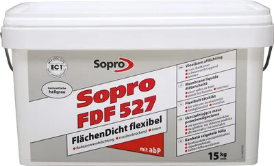 Produktbild von Sopro FlächenDicht flexibel FDF Hellgrau 15 KG Eimer