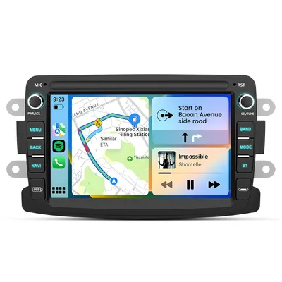 Image de Autoradio Hexinex 7 pouces avec Android 15, 2 Go + 64 Go, 4 cœurs, CarPlay GPS, pour Dacia Renault