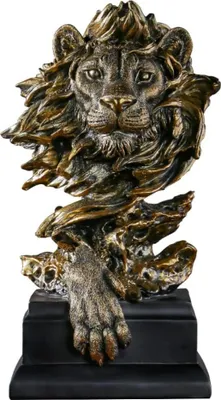 Produktbild von Löwenkopf Skulptur - Dekorative Skulptur - Harz - Feng Shui