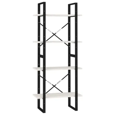 Immagine prodotto di Libreria a 4 Ripiani Bianca 60x30x140 cm in Massello di Pino