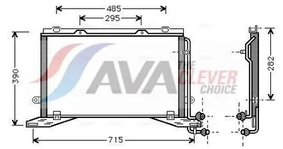Produktbild von AVA COOLING SYSTEMS MSA5268 Kondensator Klimaanlage Klimakondensator passend für MERCEDES-BENZ E-Klasse Limousine (W210)