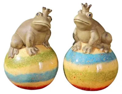 Produktbild von Dekofigur Froschkönig Terrakotta H.21 cm grün Stückpreis
