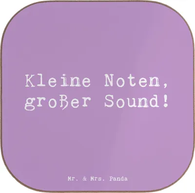 Produktbild von Mr. & Mrs. Panda Untersetzer für Gläser Spruch Bassklarinette Sound - Lavendeltraum - Geschenk, Musiker, Musikinstrument, Tassenuntersetzer, Musik, Humor, Tischschoner