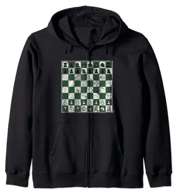 Produktbild von Schachspiel Schachfiguren Dame Schachmatt Schachbrett Kapuzenjacke