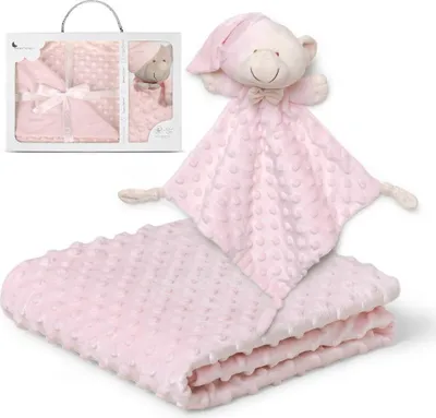 Obrázok produktu pre Bublinková Deka + Dou Dou Ružový Medveď Interbaby 80X110Cm
