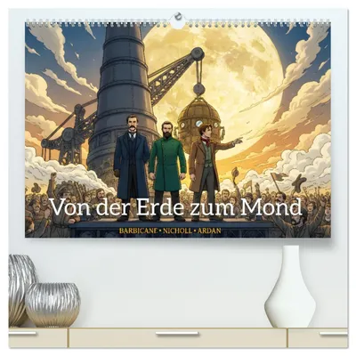 Produktbild von Von der Erde zum Mond - Die unglaubliche Mondexpedition (hochwertiger Premium Wandkalender 2027 DIN A2 quer), Kunstdruck in Hochglanz